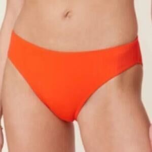 NWT Andie Swim The Bikini Rib Bottom Medium Coverage Low Rise XL Sire Orange